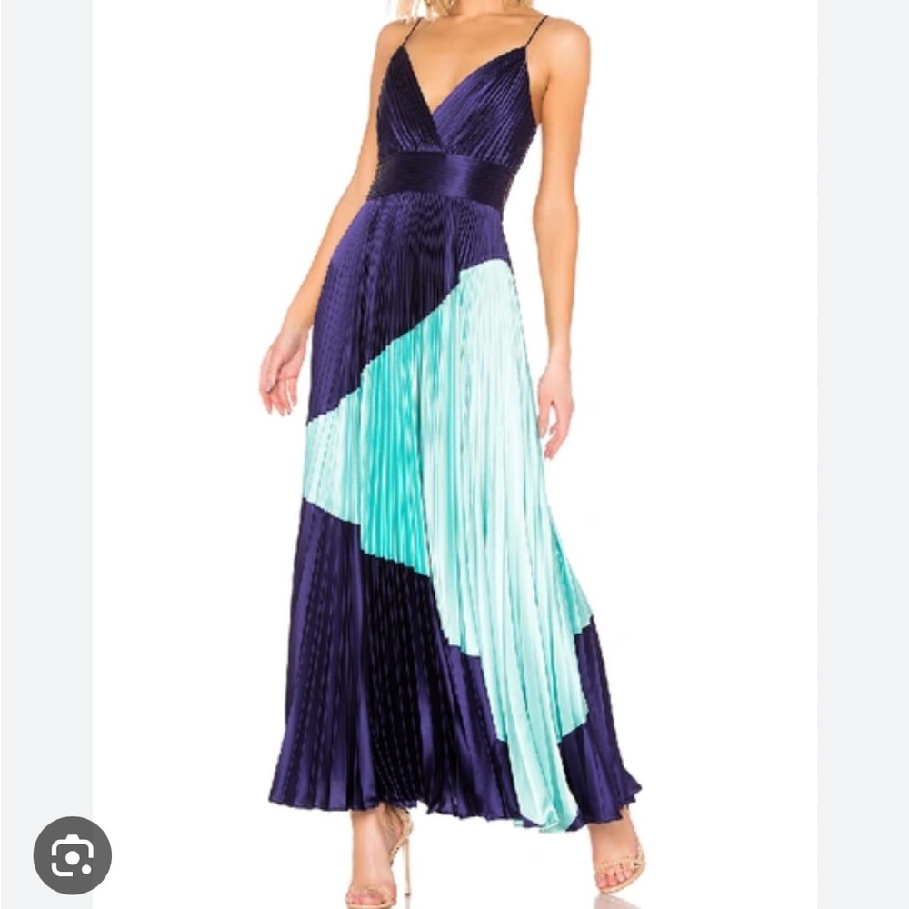 Jill Jill Stuart colorblock pleated gown, originally $498, new with tags size 4